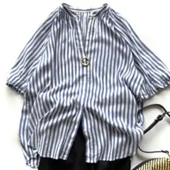 美品 トゥモローランドコレクション ワイドストライプ ボウタイ