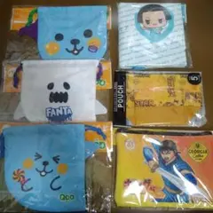 アニメキャラクター ポーチセット✕６点