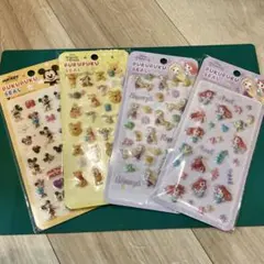 ぷくぷくシール　ディズニー　Disney プクプク　ぷっくり 4点