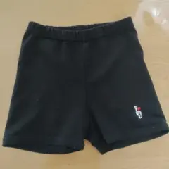 ト音記号刺繍入り ブラック ショートパンツ
