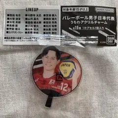 バレーボール　男子日本代表 うちわ　アクリルチャーム 髙橋藍 ガチャ
