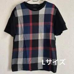 ブラックレーベルクレストブリッジ　L Tシャツ　チェック Lサイズ 黒のサムネイル