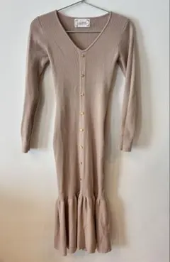 ミシェルマカロン　リブニットワンピース