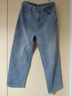 デニム　ジーンズ　Lサイズ　ハイウエスト　ワイドストレート