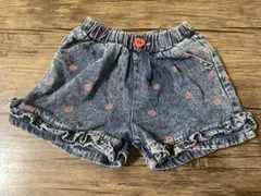 バースデイ futafuta いちご デニム ショートパンツ 90