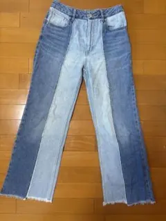 BAYFLOW JEANSパッチワークデニム S ワイドパンツ