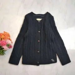 Abercrombie & Fitch アバクロ ニットカーディガン ネイビーのサムネイル