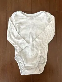 H&M ボーダー柄 長袖ロンパース 4-6months