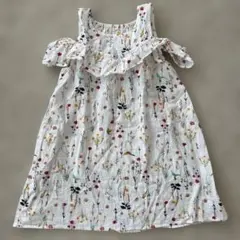 キッズ 花柄 ノースリーブ ワンピース 130cmのサムネイル
