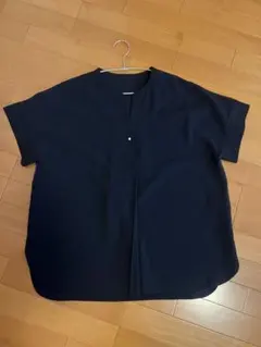 オペークドットクリップ　ロングシャツ　ドルマンシャツ