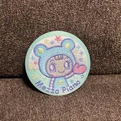 ブルーベリエちゃん　刺繍缶バッチ　ナルミヤキャラクターズ