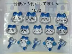 1032。猫の顔のステッカーセット　ちいかわ　ハチワレ