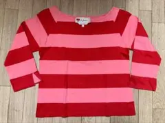 agnès b. b. forever ボーダーカットソー レッド ピンク