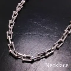 ●大流行●　リンクチェーン　ネックレス　シルバー　irn032