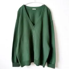 ジーユー　ウォッシャブルカラーカーディガン　ニット　緑　XL ユニセックス　長袖
