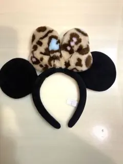 ミッキー耳カチューシャ ヒョウ柄