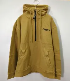 CAMP7✨️キャンプセブン　刺繍ロゴ ハーフジッププルオーバー パーカー