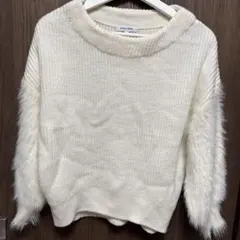 GLOBAL WORK ホワイト ニットセーター