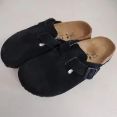 BIRKENSTOCK Boston スエード サンダル ブラック 39 25 - メルカリ