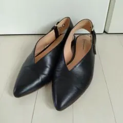 FABIO RUSCONI ファビオルスコーニ　バックベルト フラット パンプス