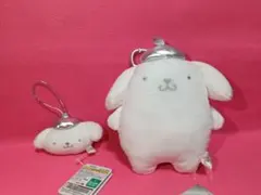 2種　サンリオ　シルバーフェイスマスコット　がま口ポーチ　ポムポムプリン