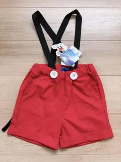 ディズニー ミッキー しっぽ・サスペンダー付き ハーフパンツ 110cm