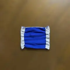 ハンリメブルー×ライトグレー手作りマスク