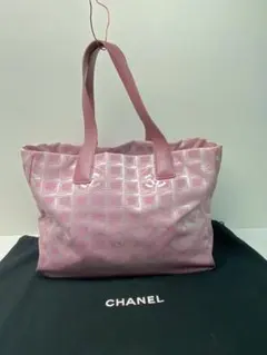 希少 CHANEL ノベルティ トートバッグ 赤 ツイード スパンコール