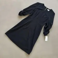 Calvin Klein ブラック クルーネック　ひざ丈ワンピースのサムネイル
