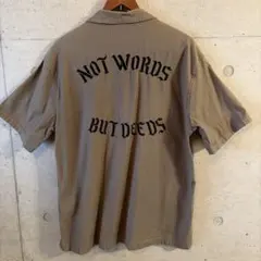 【刺繍デザイン】AZUL BY MOUSSY 半袖シャツ Mサイズ カーキ