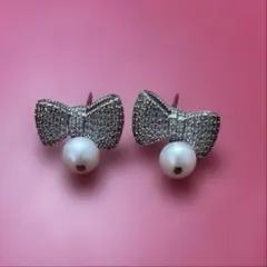 み*え様 ピアス　リボン　パール