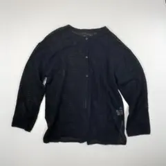 【après jour mignon】メッシュニットカーディガン ブラック LL