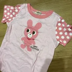 ミキハウス HOT BISCUITS うさぎ柄 Tシャツ 110cm