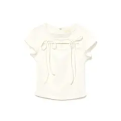 ANDMARY Gigi ribbon tops white