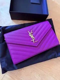 SAINT LAURENT チェーンウォレット パープルのサムネイル