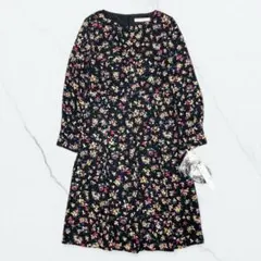 ERUKEI エルケイ ベルト付 フラワープリントミディアムドレス C23104