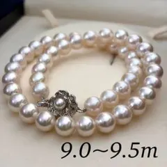 9ミリ✨K14✨テリ強】 あこや 45g 43cm SVネックレス イヤリング 