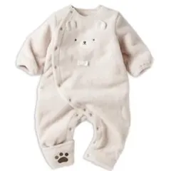 アカチャンホンポ 長袖 ロンパース プレオール 足まですっぽりボア くま