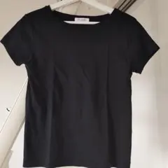 スピックアンドスパン　コットンスムースTシャツ　黒　半袖Tシャツ　日本製