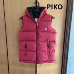 PIKO ダウンベスト　フード　赤　y2k