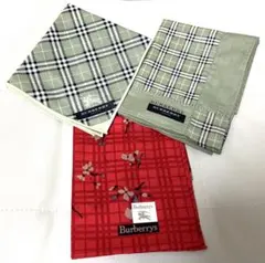 ⭐︎新年度⭐︎新学期にピッタリ⭐︎Burberrys ハンカチ 3点セット⭐︎