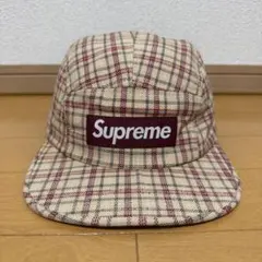 Supreme ギンガムチェック ワークキャップ ピンク - メルカリ