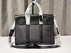 COACHメンズビジネスバッグゴッサム ポートフォリオ シグネチャー キャンバス