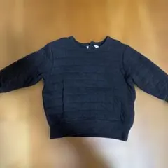 キルティングデザイン ブラック トレーナー 80cm 黒