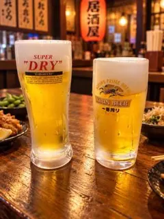 食品サンプル　乾杯！！　ビール　2個セット