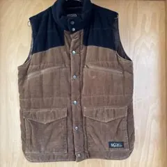 マナスタッシュ　コーデュロイ切替 中綿ベスト　M