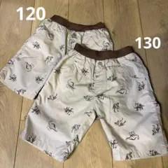 動物柄 半ズボン 120 130 お揃い　コーデ