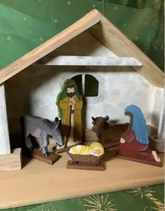 【希少】The Crèche キリスト生誕群像のヴィンテージ模型　ジオラマ 希少】The Crèche キリスト生誕群像のヴィンテージ模型 ジオラマ