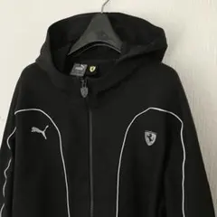 【PUMA】美品 フェラーリ フード付き ジャケット Mサイズ ブラック