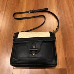 レガロ バイカラー革ショルダーバッグ